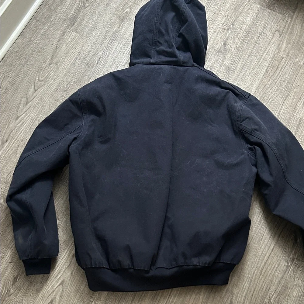 Men’s Carhartt Navy Hooded Jacket - Picture 12 of 12